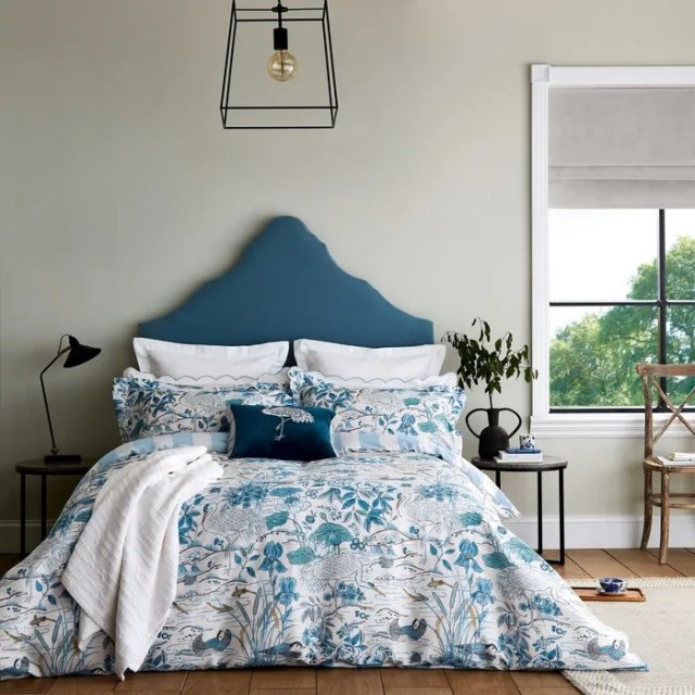 Sanderson Crane & Frog Blue Duvet Cover