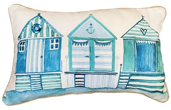 Malini Emb Beach Huts 30x50