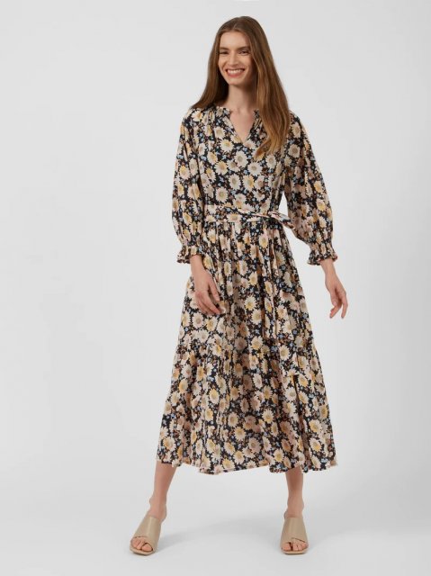 Great Plains Sunflower Print Belted Dress