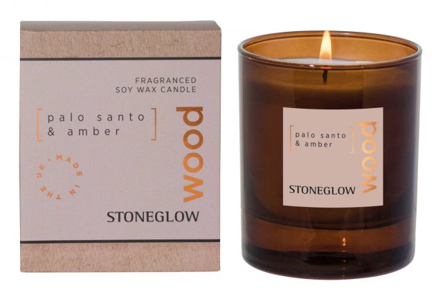 Elements Wood-Palo Santo & Amber Tumbler Candle