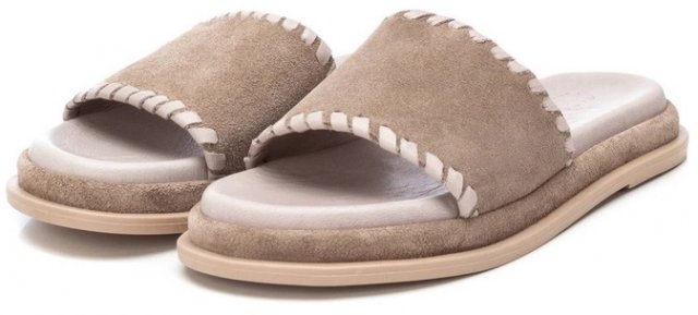 Carmela Taupe Suede Ladies Sandals