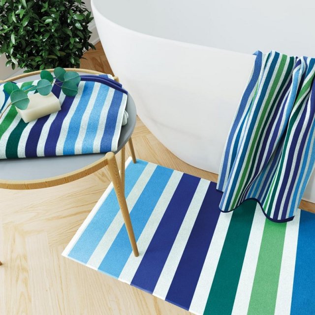 Budding Brights by Helena Springfield Multi Stripe Bath Mat