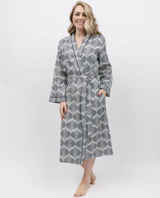 Nicole Robe Black Print