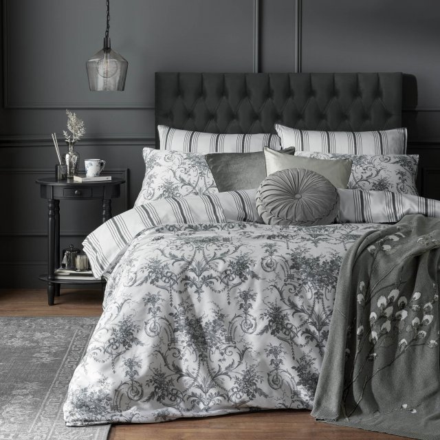 Laura Ashley Tuileries Bedding Charcoal