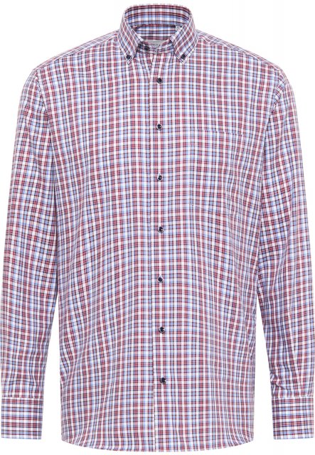 Eterna Red/Burgundy/Blue Check Shirt