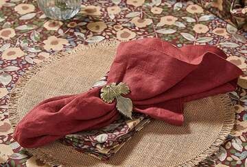 Linen Napkin Merlot Set of 2