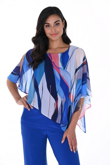 Frank Lyman Top Blue Multi