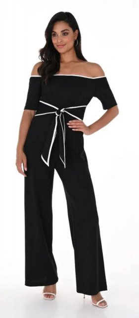 Frank Lyman Jumpsuit Black/Off White