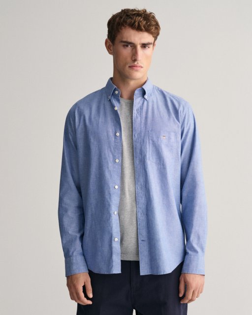 Gant Reg Cotton Linen Ss Shirt