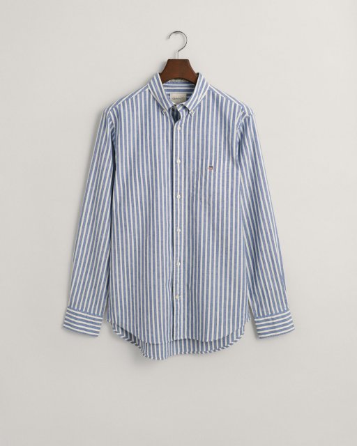 Gant Reg Cotton Linen Stripe Shirt