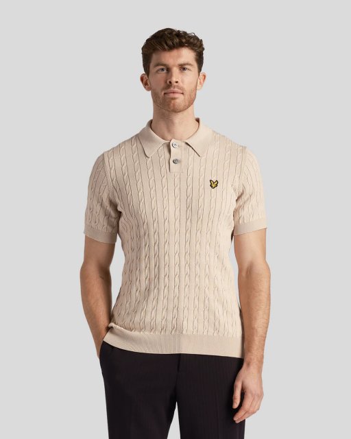 Lyle & Scott Cable Knitted Polo