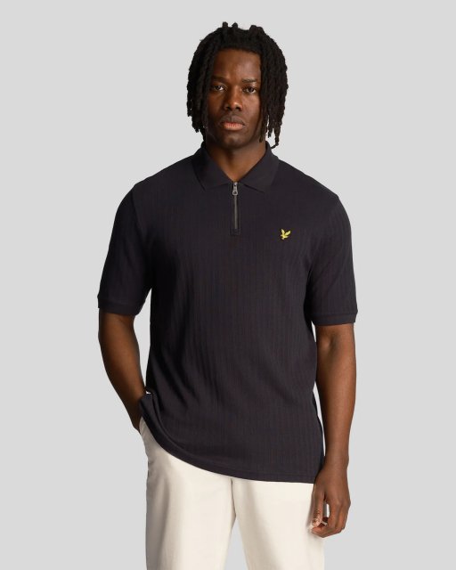 Lyle & Scott Textured Stripe Polo Shirt