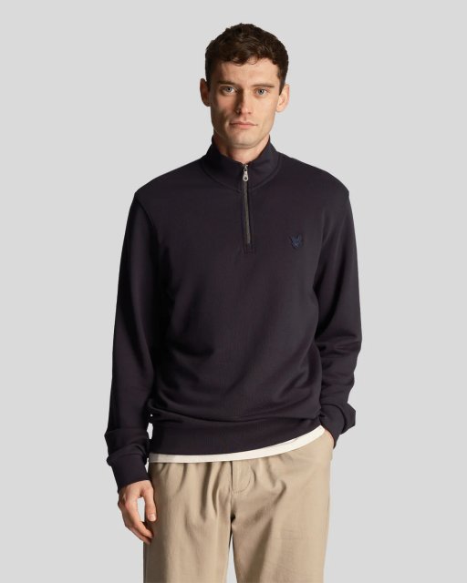 Lyle & Scott Tonal Eagle Quarter Zip Sweat