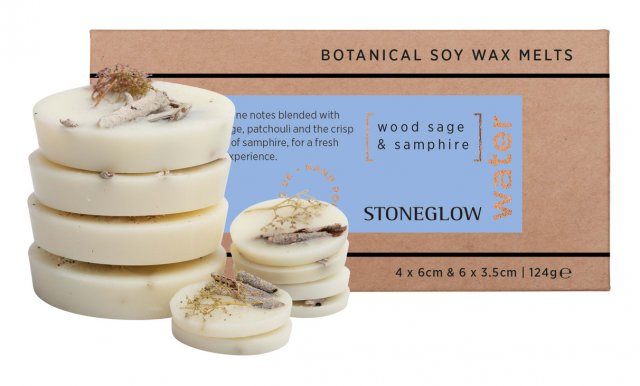 Stoneglow Elements Water-Wood Sage & Samphire Botanical Soy Wax melts