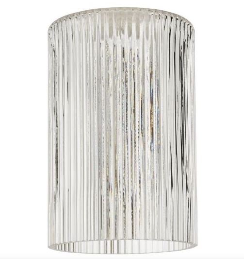 Cylinder Ribbed Glass Shade