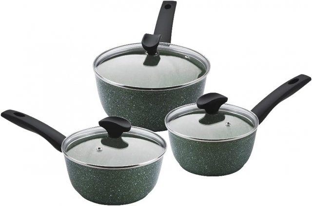 Prestige Eco Saucepan Set 3pc Green