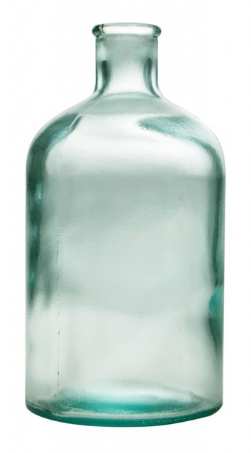 Green House Large Bottle Vase in 100% Recycled Glass