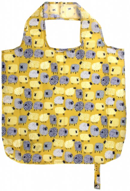 Dotty Sheep Yellow Packable Bag