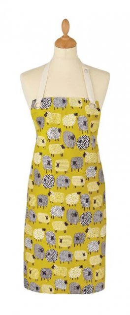 Dotty Sheep Yellow PVC Apron