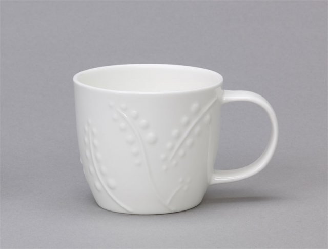 Olive Small White Mug-Berries