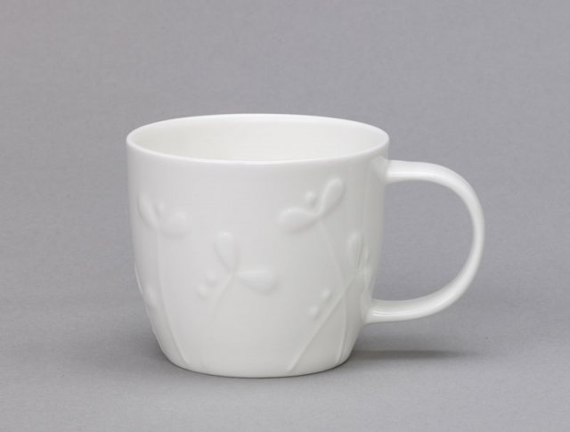 Olive Small White Mug-Cress