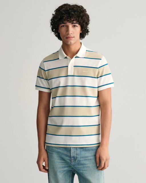 Gant Stripe Pique Ss Polo