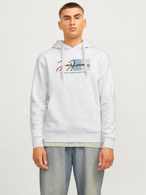 Jack & Jones Koyu Gri Erkek Kapüşon Regular Fit Sweatshirt 12262428 Rectangle Sweat H P 15282008