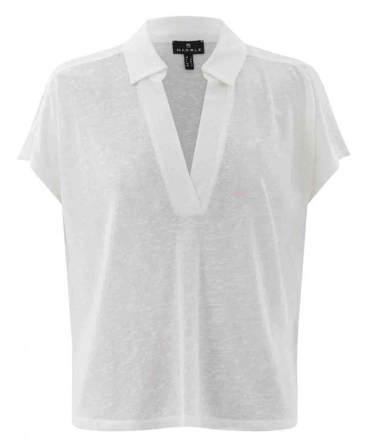 Marble V-Neck Top