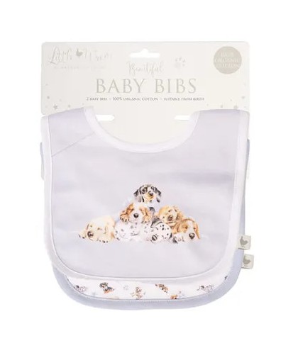 Wrendale Little Wren Bib Gift Set-Little Paws Dog