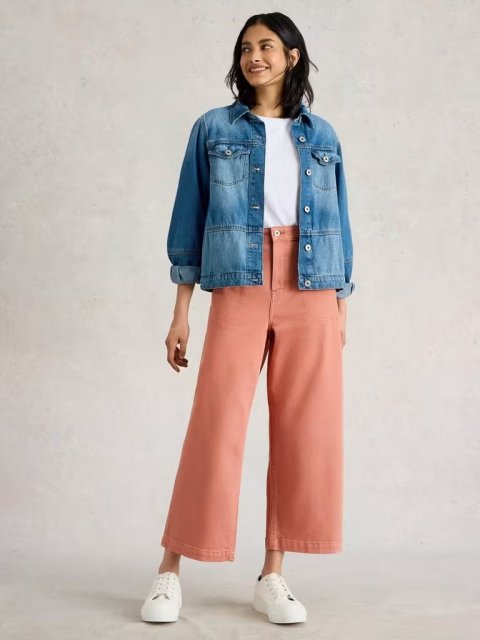White Stuff Tia Wide Leg Crop Jean