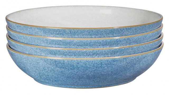 Denby Elements Blue 4 Piece Pasta Bowl Set