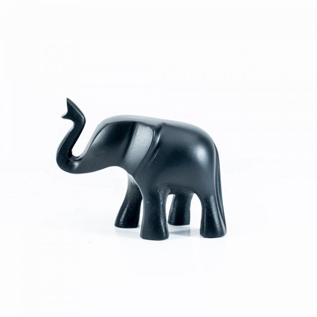 Tilnar Elephant Trunk Up Large 12cm Matt Black