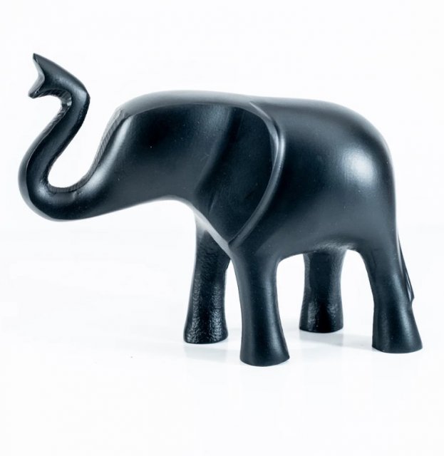 Tilnar Elephant Trunk Up Xlarge 16cm Matt Black