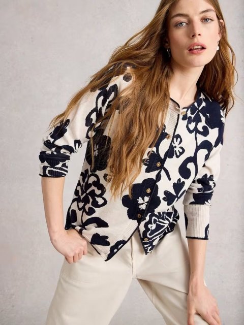 White Stuff Lulu Print Cardi
