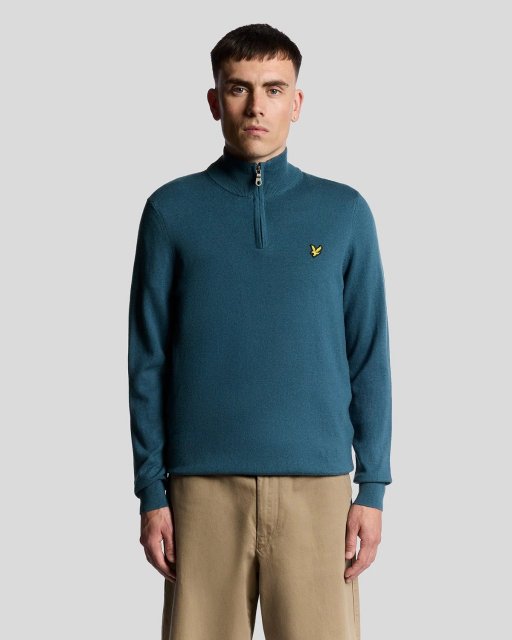 Lyle & Scott Cotton Merino Quarter Zip Jumper