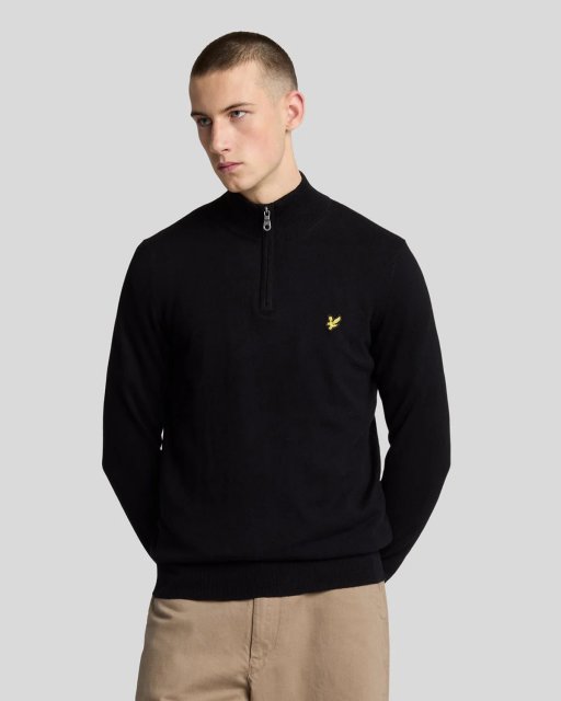 Lyle & Scott Cotton Merino Qtr Zip Jumper