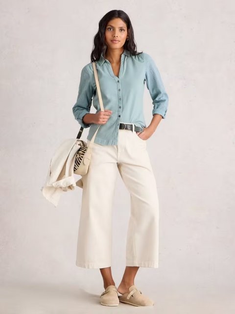 White Stuff Annie Mix Jersey Shirt