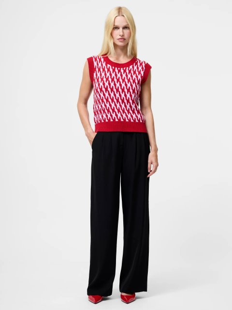 French Connection Klara Flec Striped Vest