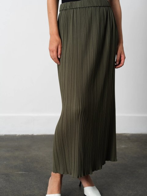 French Connection Niri Plisse Columned Midi Skirt
