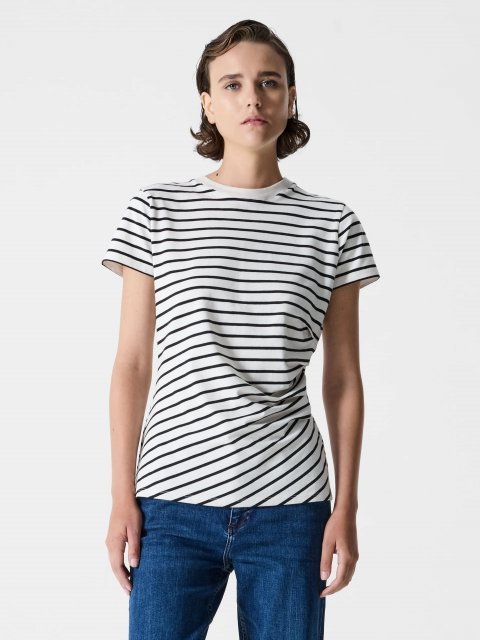 French Connection Rallie Rouched Side Tee