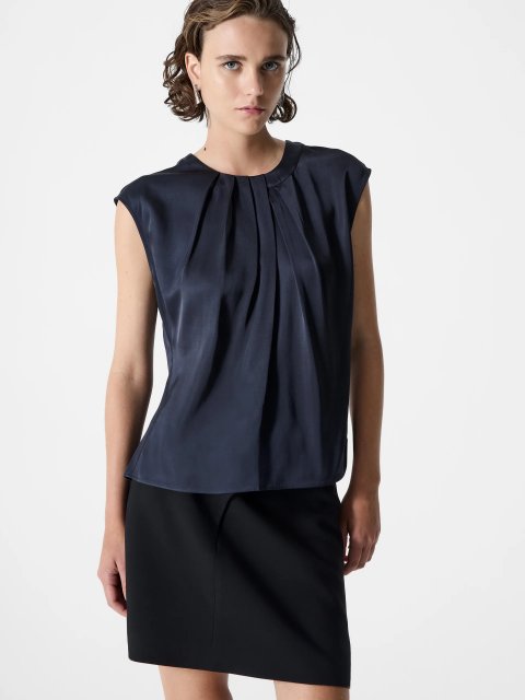 French Connection Sera Satin Sleevelss Blouse