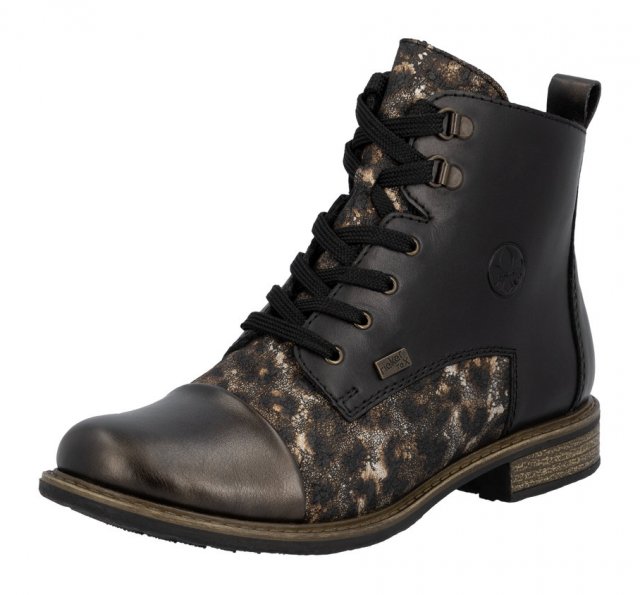 Rieker Lace Up Print Boot