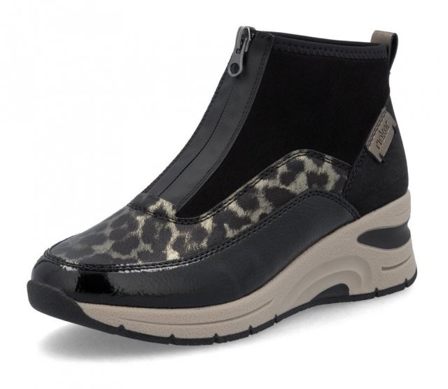 Rieker Zip Up Platform Trainer Boot