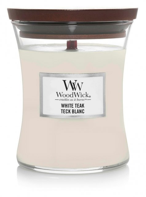 Woodwick White Teak Hourglass-Medium