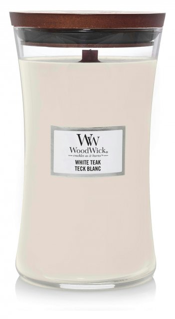 Woodwick White Teak Hourglass-Large