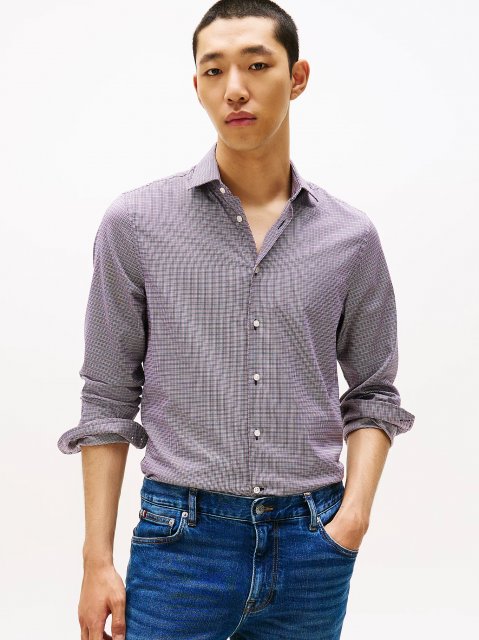 Tommy Hilfiger Flex Collar Mini Check Shirt