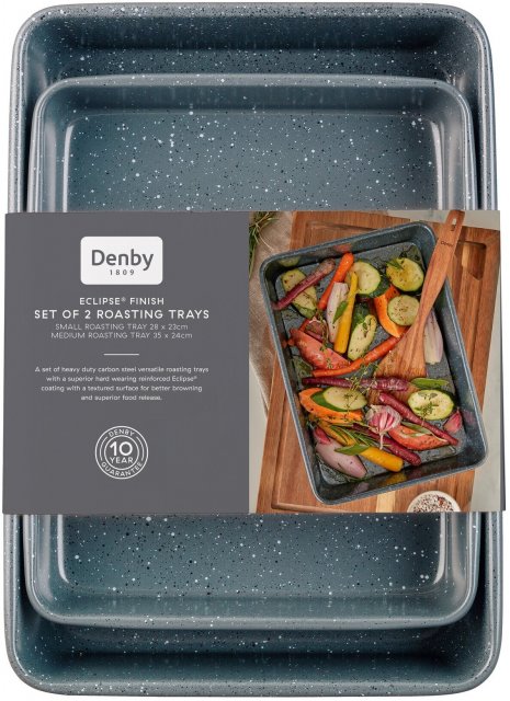 Denby Eclipse Finish Set of 2 Roasting Trays
