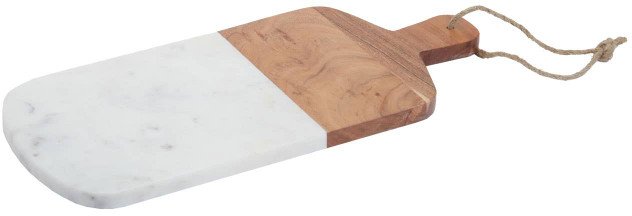 Monzaro Rectangular Marble & Acacia Wood Paddle Board
