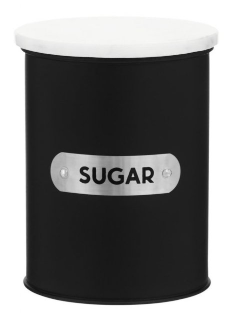 Liberty Black Enamel Sugar Canister
