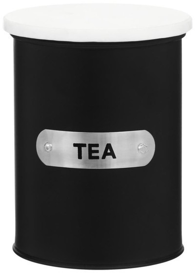 Liberty Black Enamel Tea Canister